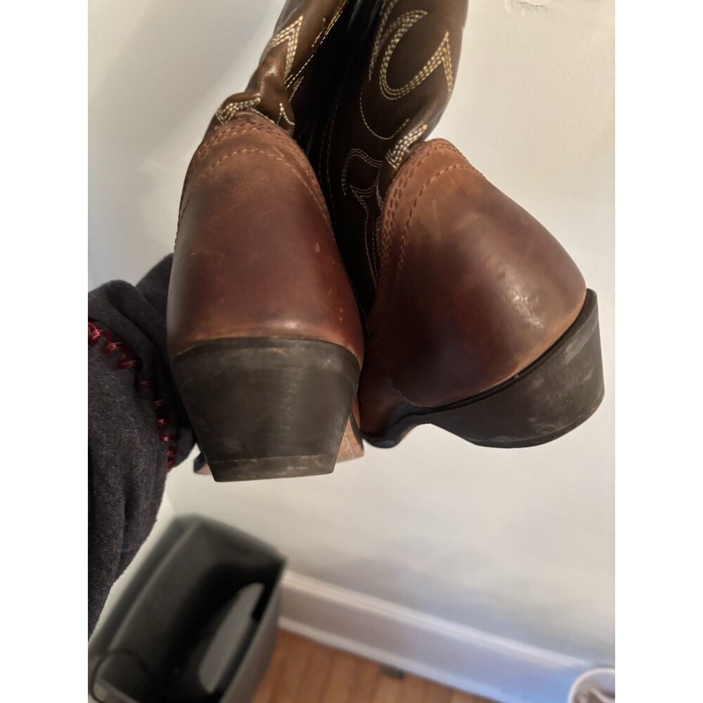 LAREDO WOMENS SZ 9 KADI  DISTRESSED BROWN LEATHER  BOOTS - Picture 9 of 10